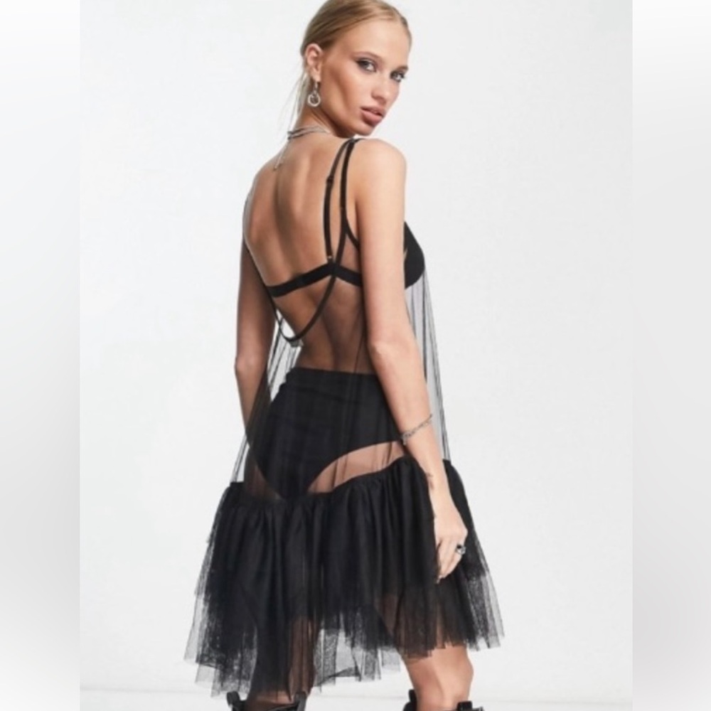 Free People Push Send Sheer Mini Slip Xtra Small - Picture 4 of 9